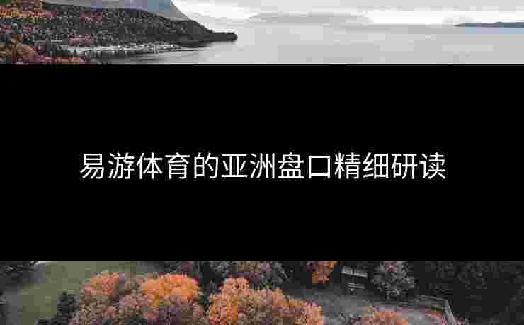 易游体育的亚洲盘口精细研读