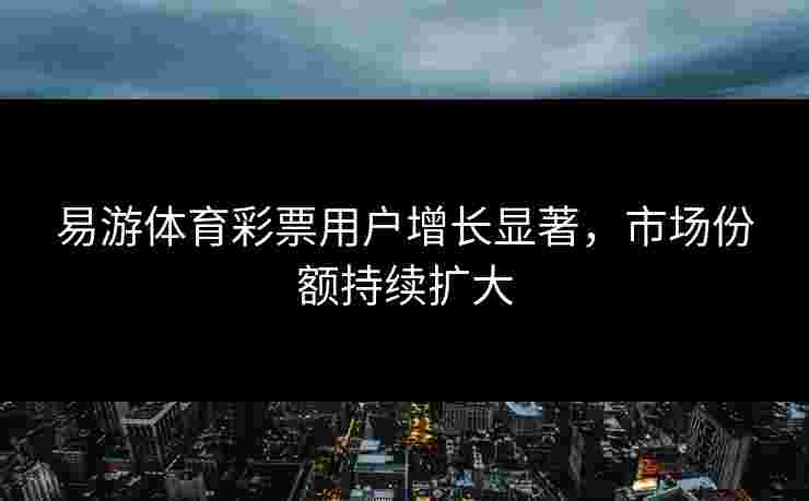 易游体育彩票用户增长显著，市场份额持续扩大