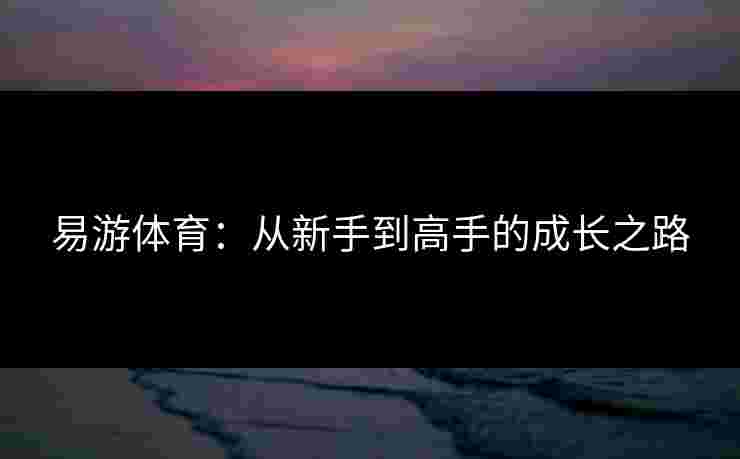 易游体育：从新手到高手的成长之路